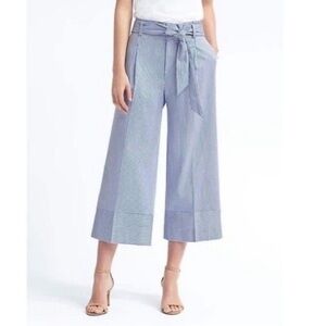 Banana Republic Blue Striped Cropped Pants